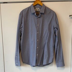 Old Navy Men's Light Blue Polka Dot Shirt
